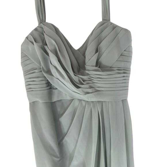 Sorella Vita Dress Green Bridesmaid Formal Chiffon Sleeveless Dress Size 18 - Picture 4 of 11